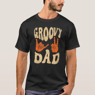 Mens Groovy Dad 70s Aesthetic Nostalgia 1970's Ret T-Shirt