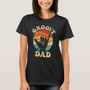 Mens Groovy Dad 70s Aesthetic Nostalgia 1970's Ret T-Shirt