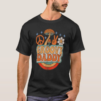 Mens Groovy Daddy 70s Aesthetic Nostalgia 1970 s H T-Shirt
