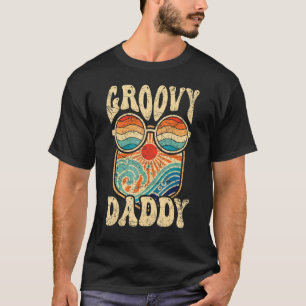 Mens Groovy Daddy 70s Aesthetic Nostalgia 1970's R T-Shirt