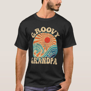 Mens Groovy Grandpa 70S Aesthetic Nostalgia 1970'S T-Shirt