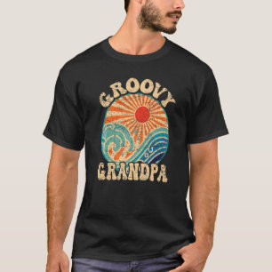 Mens Groovy Grandpa 70s Aesthetic Nostalgia 1970's T-Shirt