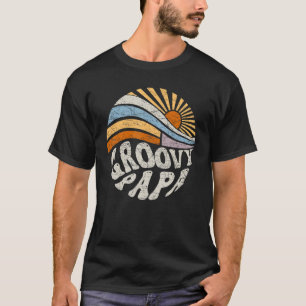 Mens Groovy Papa 70s Aesthetic Nostalgia 1970's Re T-Shirt