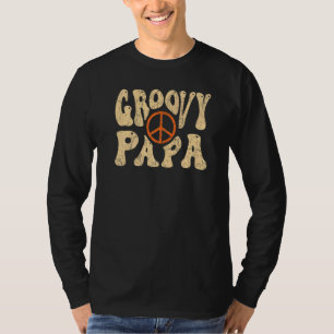 Mens Groovy Papa 70s Aesthetic Nostalgia 1970's Re T-Shirt
