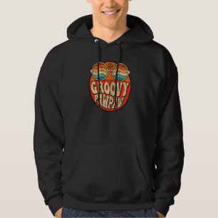 Mens Groovy Pawpaw 70s Aesthetic Nostalgia 1970's  Hoodie