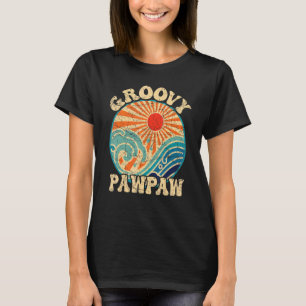 Mens Groovy Pawpaw 70s Aesthetic Nostalgia 1970's  T-Shirt