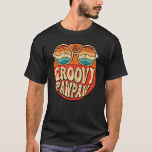 Mens Groovy Pawpaw 70s Aesthetic Nostalgia 1970's  T-Shirt