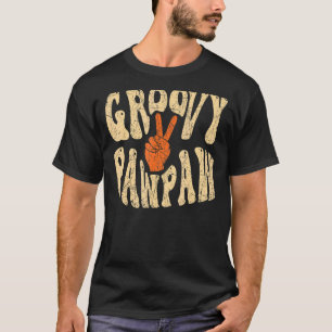 Mens Groovy Pawpaw 70s Aesthetic Nostalgia 1970's  T-Shirt