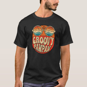 Mens Groovy Pawpaw 70s Aesthetic Nostalgia 1970's  T-Shirt