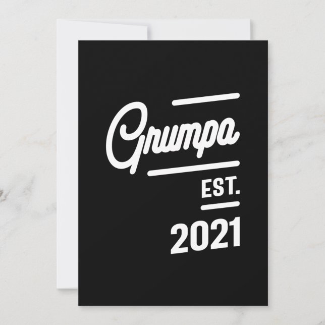 Mens Grumpa Est. 2021 Invitation (Front)
