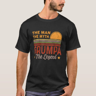 Mens Grumpa The Man Myth Legend Retro Grandpa Fath T-Shirt