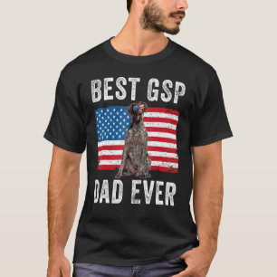 Mens Gsp Dad American Flag German Shorthaired Poin T-Shirt