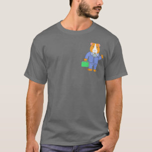 Mens Guinea Pig Workcase, Funny Office Pet Dad Men T-Shirt