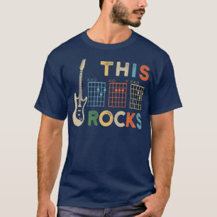 Mens Guitarist This Dad Rocks Chords For Electric  T-Shirt