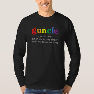 Mens Guncle Definition Rainbow Pride Colour For Ga T-Shirt