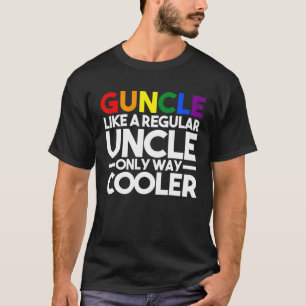 Mens Guncle Like A Regular Uncle Gay Pride T-Shirt