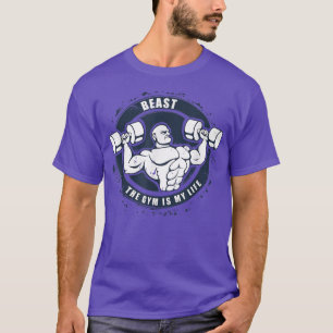 Mens Gym Beast  Workout Motivation Cool s  T-Shirt
