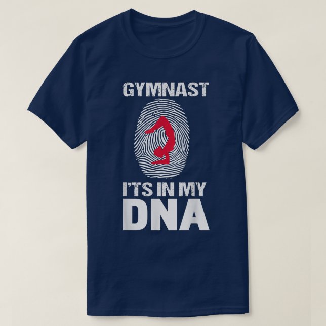Mens Gymnast Is My DNA Funny Gymnastic Coach  T-Shirt (Design Front)