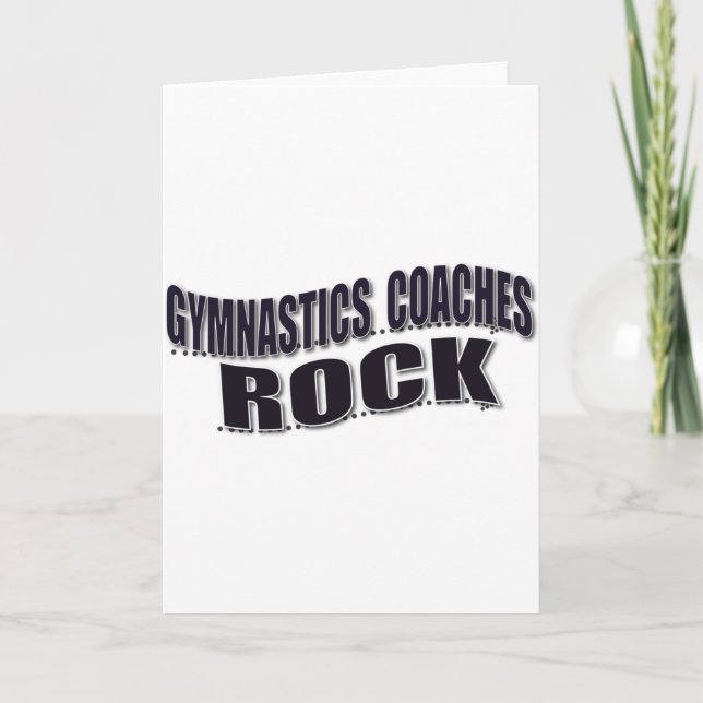 Mens Gymnastics Coach Gifts Card (Front)