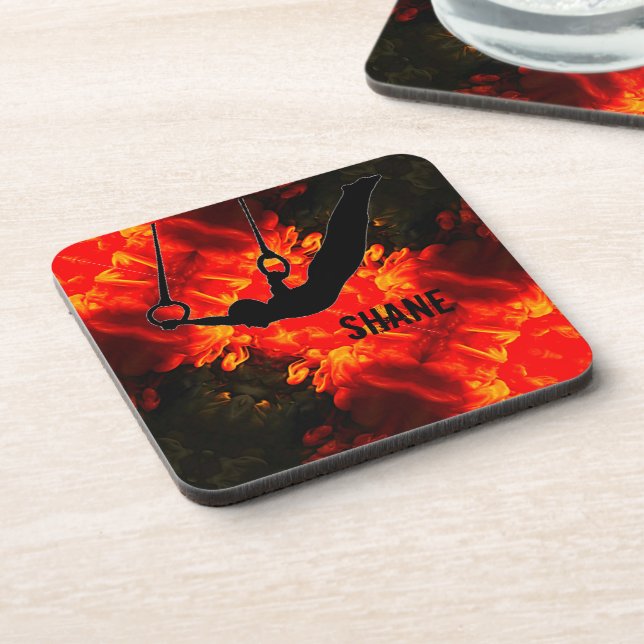 Men's Gymnastics - Lava Destructive Boys Custom Coaster (Left Side)