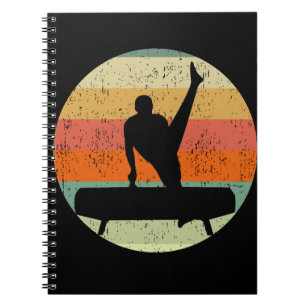 Mens Gymnastics Male Gymnast at Sunset Notebook