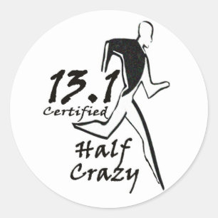 Men's "Half Crazy" Sticker