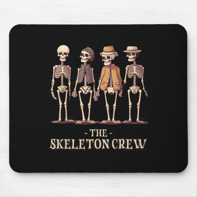 Men's Halloween Skeleton Crew  Mouse Pad (Front)