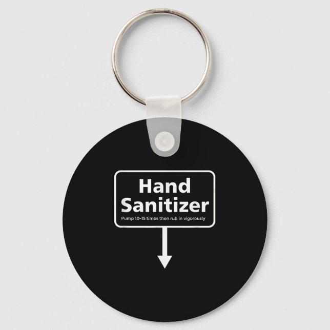 Mens Hand Sanitizer - Funny Adult Humour Christmas Keychain (Front)