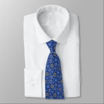 Men's Hanukkah Tie<br><div class="desc">This men's tie is shown in a festive Hanukkah star print. 
Colour Deep Blue
Customize this item or buy as is.</div>