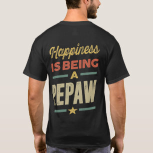 Mens Happiness is Being a Pepaw - Father Grandpa T-Shirt
