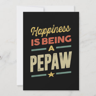 Mens Happiness is Being a Pepaw - Father Grandpa Thank You Card