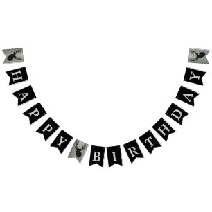 Men's Happy Birthday Big Deer Hunting Banner