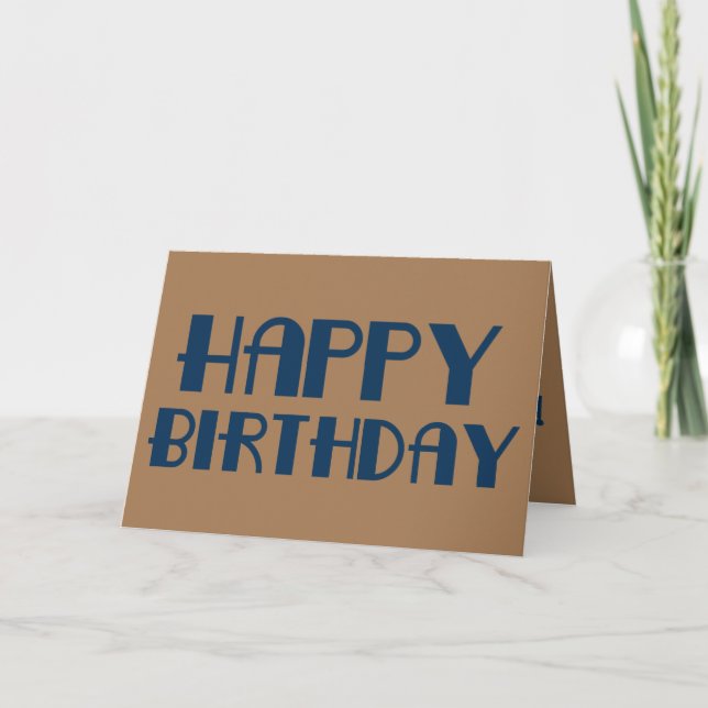 Men's Happy Birthday Card (Front)