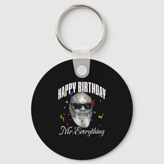 Mens happy birthday mr everything performance  keychain (Front)