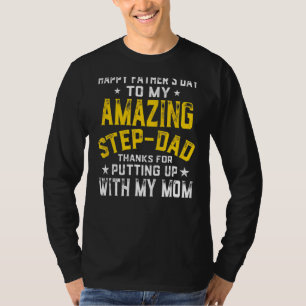 Mens Happy Father's Day Step Dad Amazing Step Dad T-Shirt