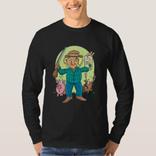 Mens Happy Hunting Deer Wildlife Hunting Season Bi T-Shirt