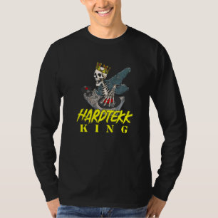 Mens Hardtekk King Techno Music Rave Gabber Clubb T-Shirt