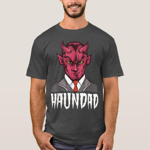 Mens Haunted Halloween Portrait Graphic Man Devil T-Shirt