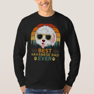 Mens Havanese Dog Vintage Best Havanese Dad Fathe T-Shirt