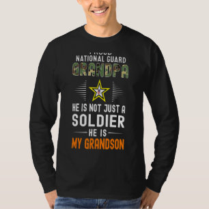 Mens He Is Soldier & Is My Grandson Proud National T-Shirt