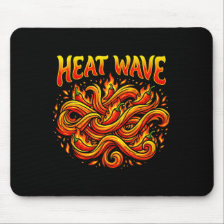 Mens heat wave spicy chili flame flow graphic mouse pad