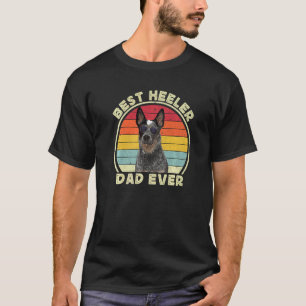 Mens Heeler Dad For Men Retro Blue Australian Catt T-Shirt
