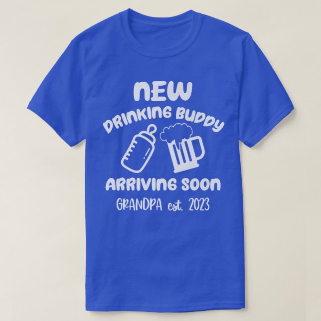 Mens Hello Grandpa 2023 Pregnancy Announcement New T-Shirt (Design Front)