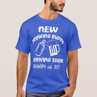 Mens Hello Grandpa 2023 Pregnancy Announcement New T-Shirt
