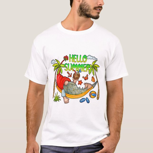 Men's Hello Summer  T-Shirt (Front)