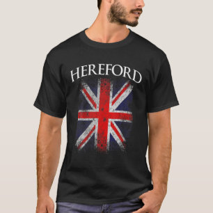 Mens Hereford Vintage Retro British Flag Funny T-Shirt