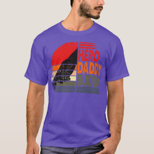 Mens HERO DADDY BUDDY  Dad Father Funny Fathers Da T-Shirt