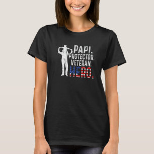 Mens Hero Papa Daddy USA American Protector Proud T-Shirt