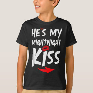 Mens He's My Midnight Kiss Happy New Year Matching T-Shirt