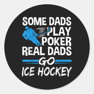 Mens Hockey Gifts And Field Hockey Design Ice Dad  Classic Round Sticker